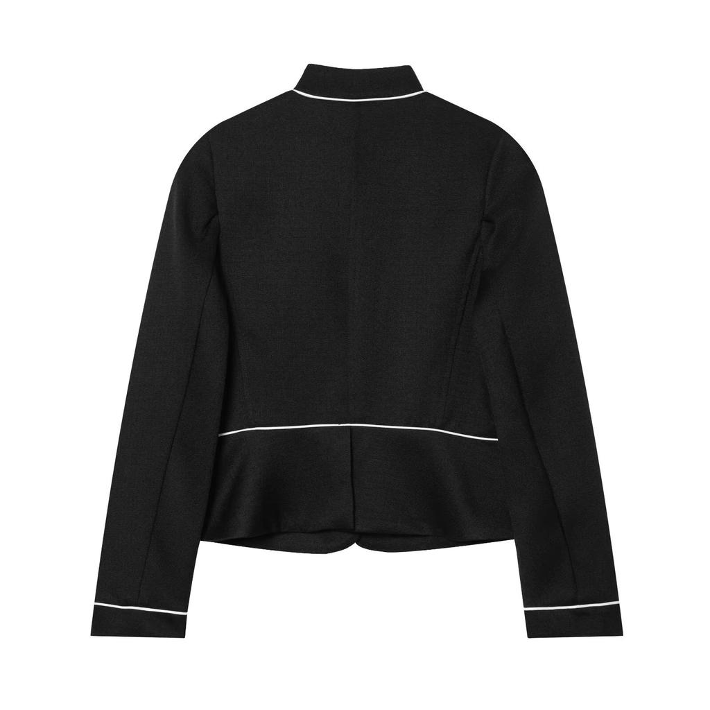 European and American style, new women's clothing, fashionable contrasting color trim slim blazer 2727/111