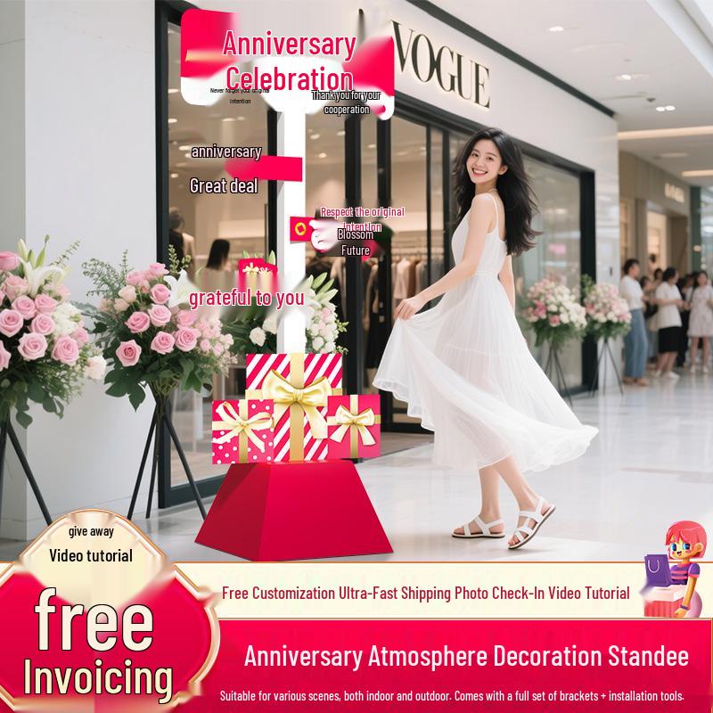 Anniversary Event Decoration Standee for Beauty Salons