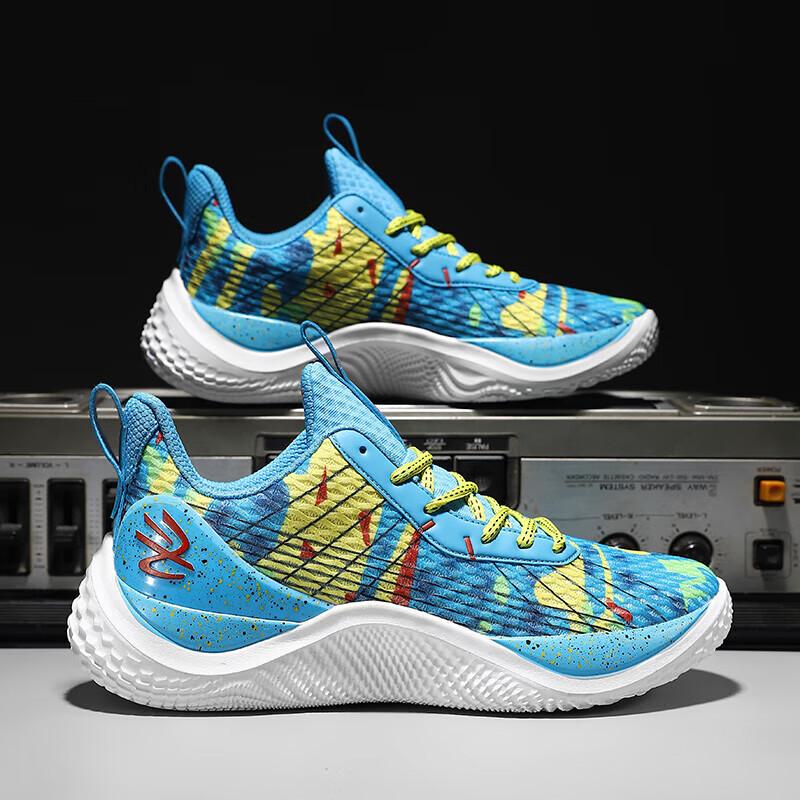 Outdoor Basketball Shoes Men's Shoes Summer Mesh Breathable Shock Absorption Lightweight Large Size Sports Shoes Combat Non-slip Boots Sneakers