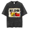 Washed Vintage Anime One Punch Man Saitama Funny Meme Graphic T-shirt Men Casual Oversized T-shirts Male Cartoon Manga T Shirts
