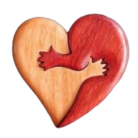 Walentynki Drewniane Serce Kieszonkowe Mini Serduszka Przytulanki Pamiątkowy Żeton z Kartką Romantyczny Prezent dla Par Rodziny Przyjaciół Kochanków