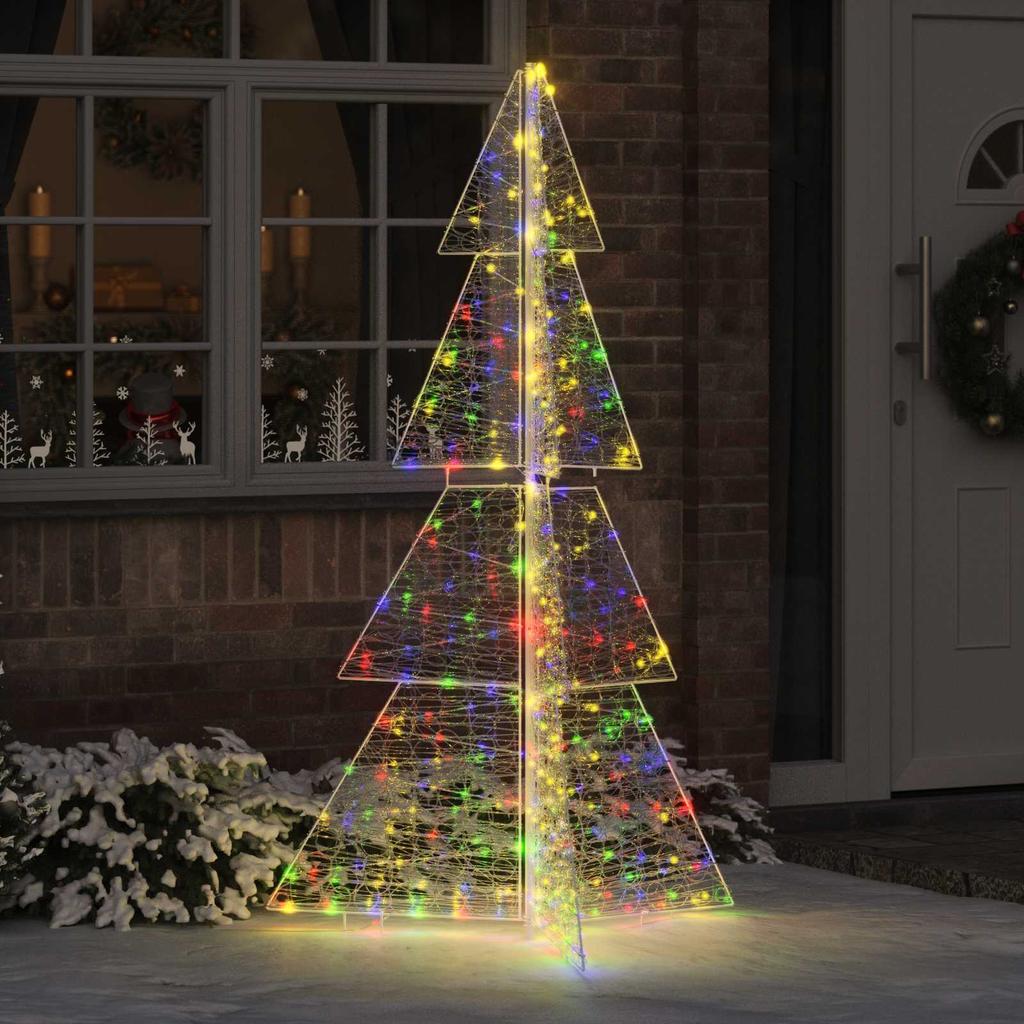 Christmas Tree with 240 Multicolor LEDs 180 cm Acrylic