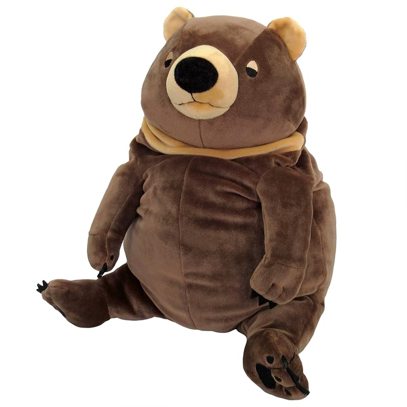 Shinada Global Mochi Series Mochikuma Brown (Large) 22 x 22 x 30cm Plush Toy Bear Animal MOKW-0350B