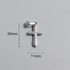 Retro Titanium Steel Cross Necklace Pendant - Stainless Steel DIY Jewelry Accessory, Fade-Resistant