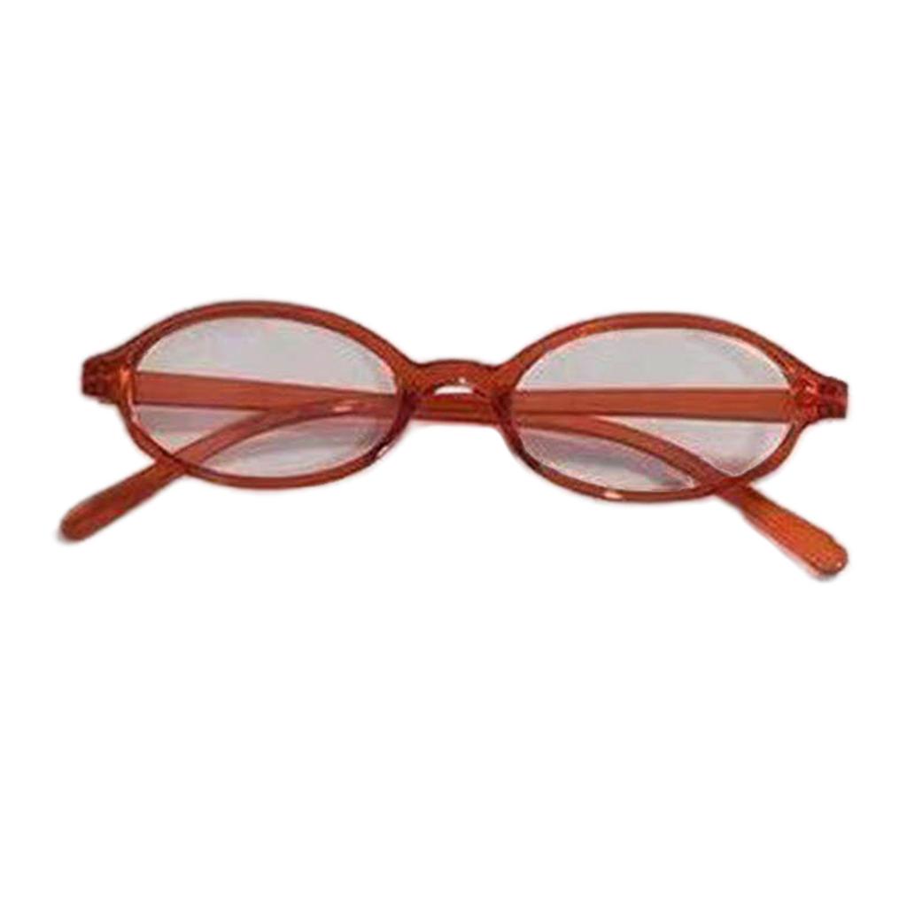 Fashion Colorful Oval Small Frame Lens Glasses for Girls Seaside Party Girls Taking Photo Christmas Camping Decors