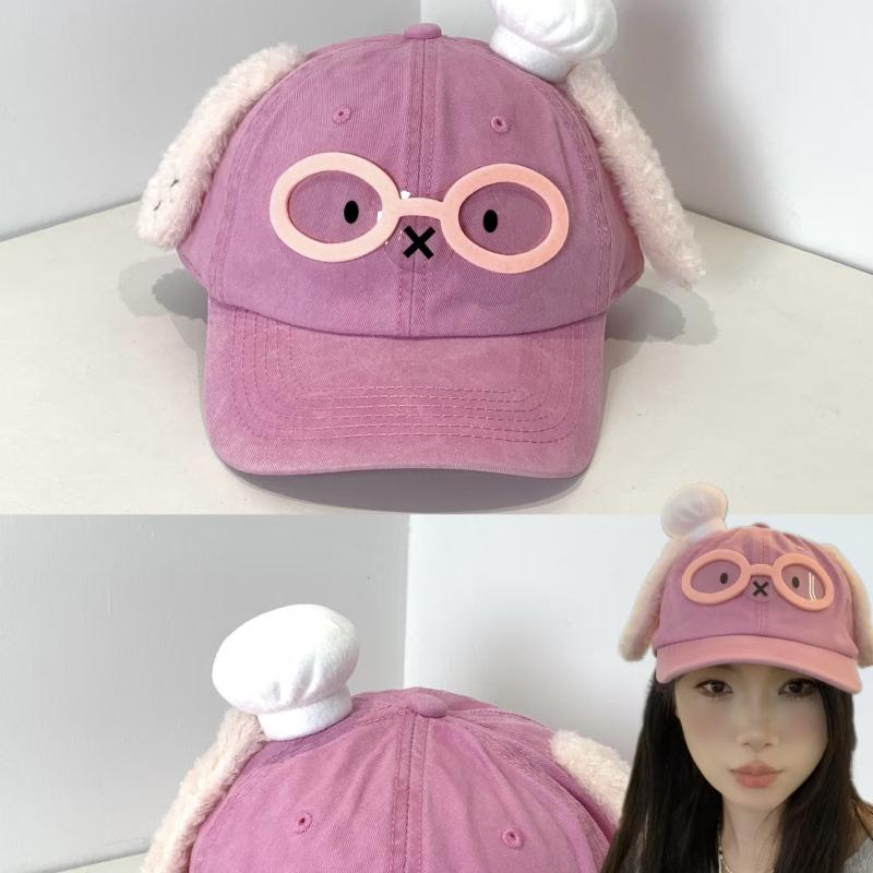 Korean Version of the New Parent-child Cartoon Bear Letter Soft Brim Cap Spring and Autumn Shopping Travel New Baseball Cap