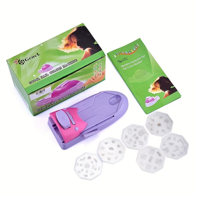 1 Stampante per Nail Art Piastra per Stamping Nail Art Fai da Te Disegno Stampa Modello Nail Art Macchina per Nail Art con 6 Piastre in Acciaio con Modelli Casuali