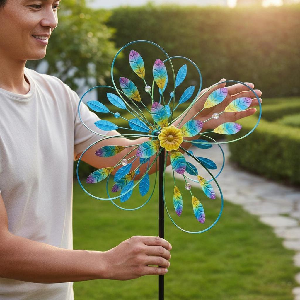 Colorful Flower Pinwheel Gradient Color Wind Artistic Design