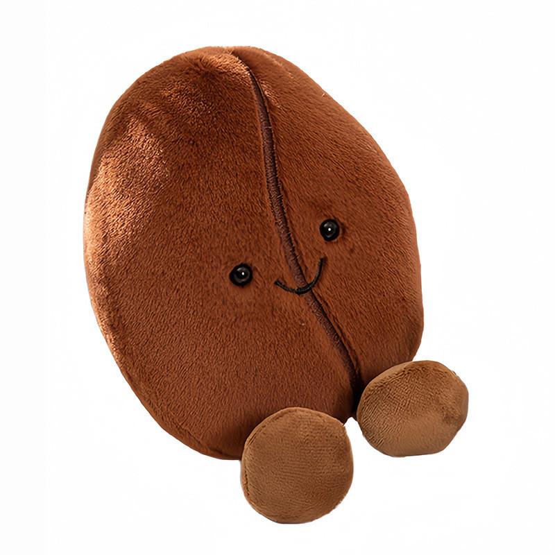 Bean Male Coffee Plush Toy Cute Cartoon Girl Bedroom Decoration Dolls Gifts