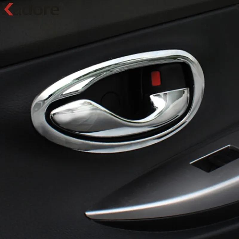 For Toyota Yaris XP150 Hatchback 2014 2015 2016 Chrome Car Ide Inner Door Handle Bowl Cover Trim Interior Molding Accessories