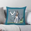 Corto Maltese Einsamer Spaziergang Kissenbezug Polyester Leinen Samtmuster Dekorative Wurfkissenhülle Zimmerkissenhülle 45x45