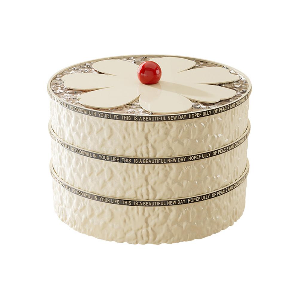 1/2/3 Layer Fashion Fruit Plate With Cover Durable Candys Nuts Storage Box For Family Gatherings