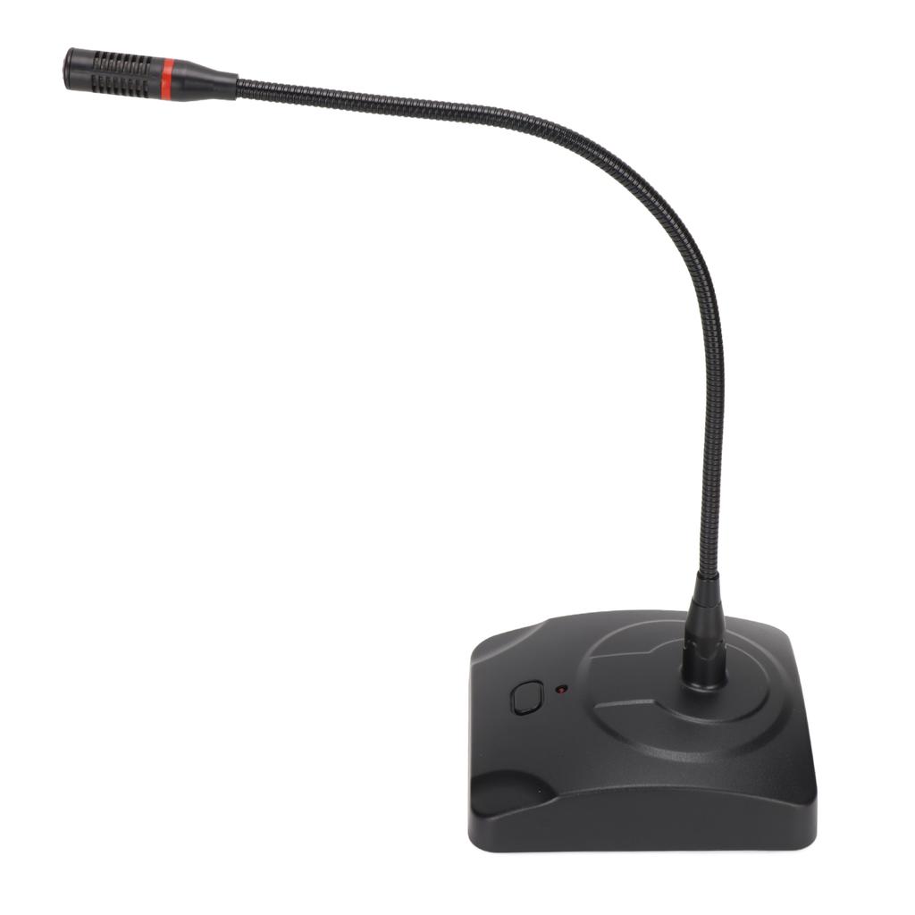 Gooseneck Microphone Desktop 6.35mm Cable Gooseneck Microphone with Light for Conferences Broadcast Recording