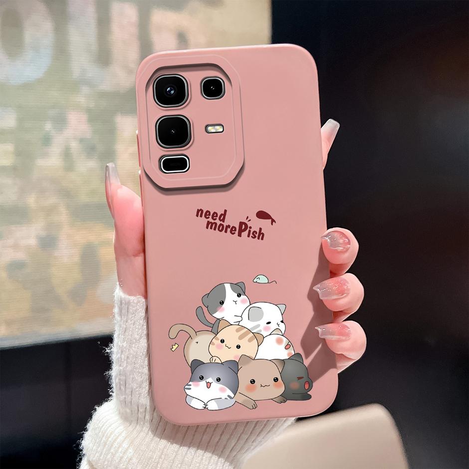 Case For Infinix Note 50 Pro Plus 50x 50s 4G 5G Cute Dinosaur Cartoon Design Shockproof Soft Silicone Bumper Back Cover Fundas
