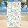 Summer Coconut Beverage Beach Towel, Tropical Style Ultra-fine Fiber Towel Absorbent Quick Drying Beach Swimming Towel Blanket