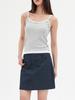 Elssibeui Cotton Mini Skirt_Indigo Blue