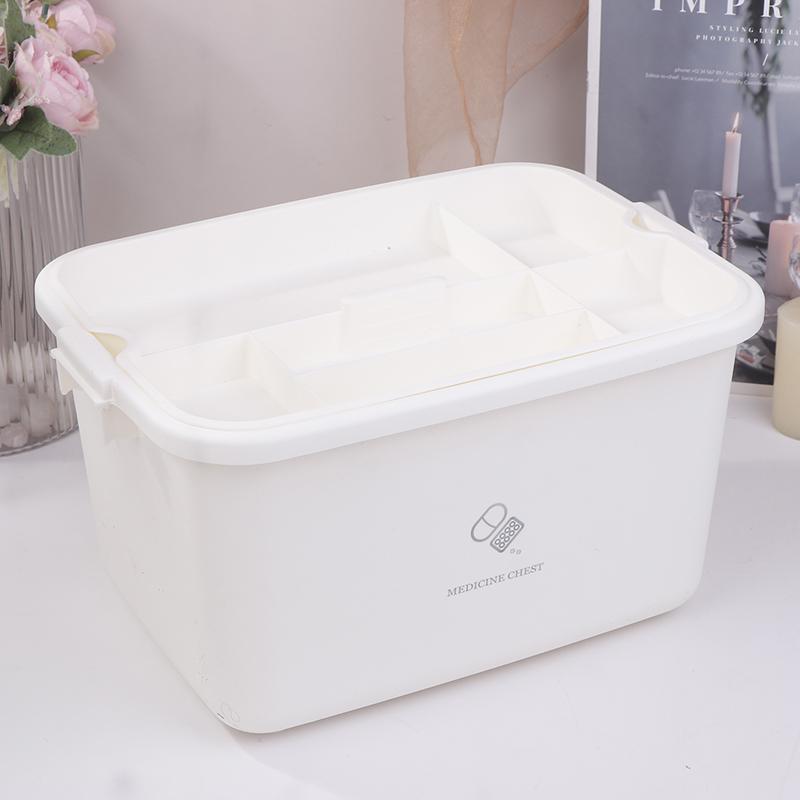 Large Capacity Medicine Box Portable Home First Aid Medical Kit Family Emergency Medicine Box With Multi-Layer Drug Storage Case