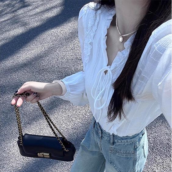 

Women s White French Lace Embroidered Spring/Summer Top - Petite Unique Design M (Premium Quality) белый