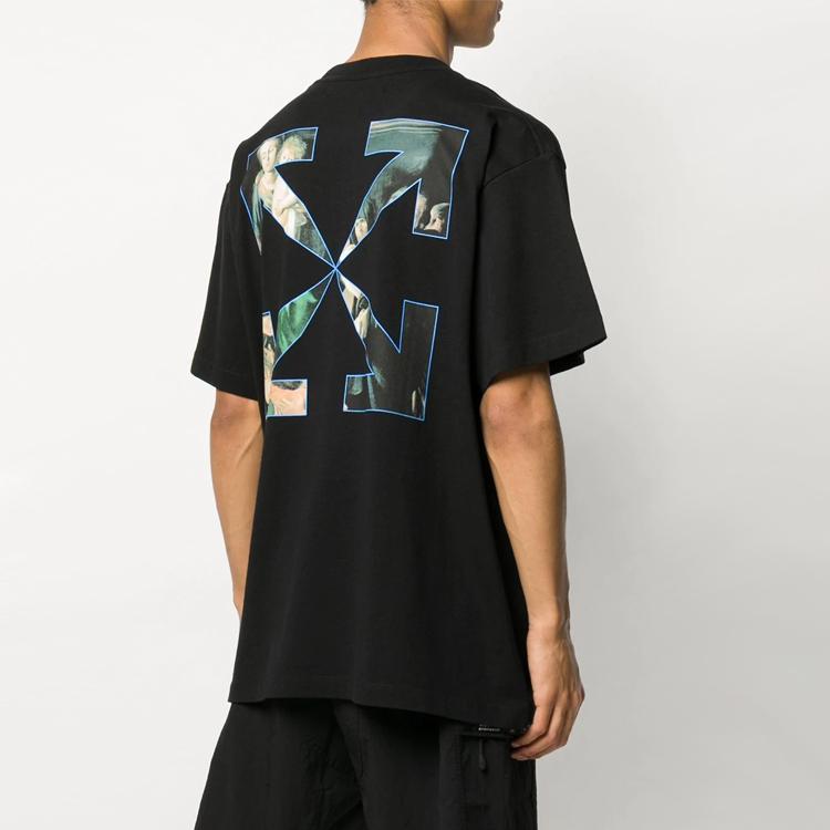 Off-White Caravaggio Painting Short-Sleeve Over Tee Black Men Tops OMAA038E20JER0051010