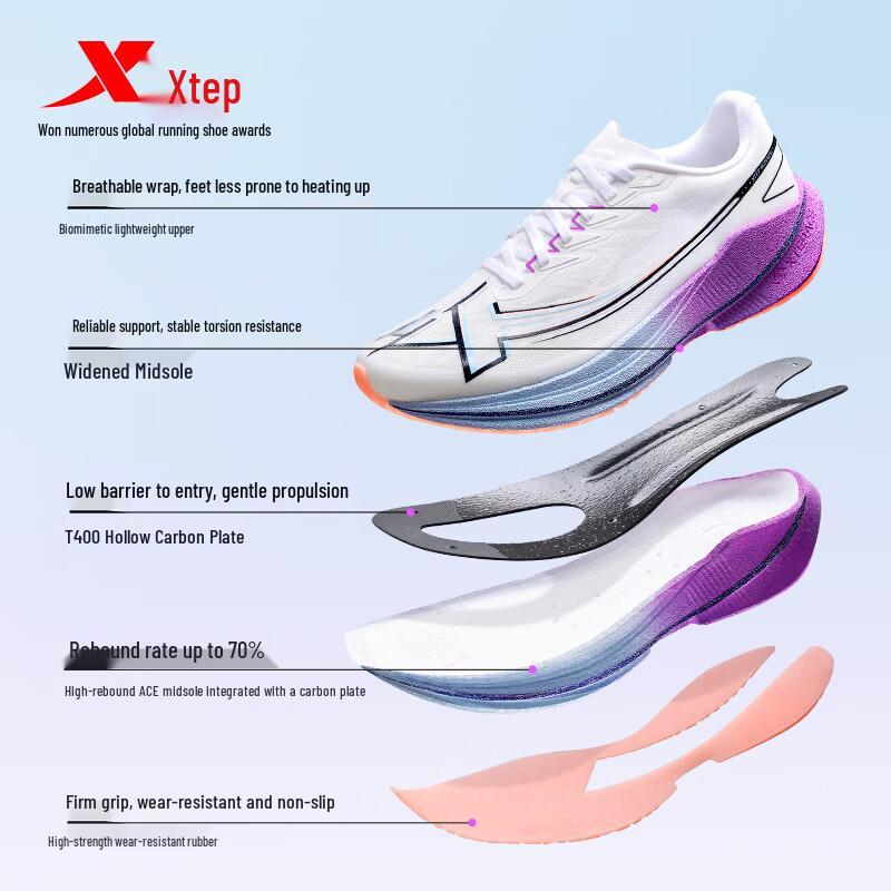 Xtep Breaking Blade Carbon Plate Racing Marathon Running Shoes