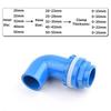 I.D20~50mm PVC 90° Bogen Ablaufverbinder Aquarium Fischbecken Überlaufverbinder Wassereinlass Auslass Zuleitung DIY Ablaufverschraubungen
