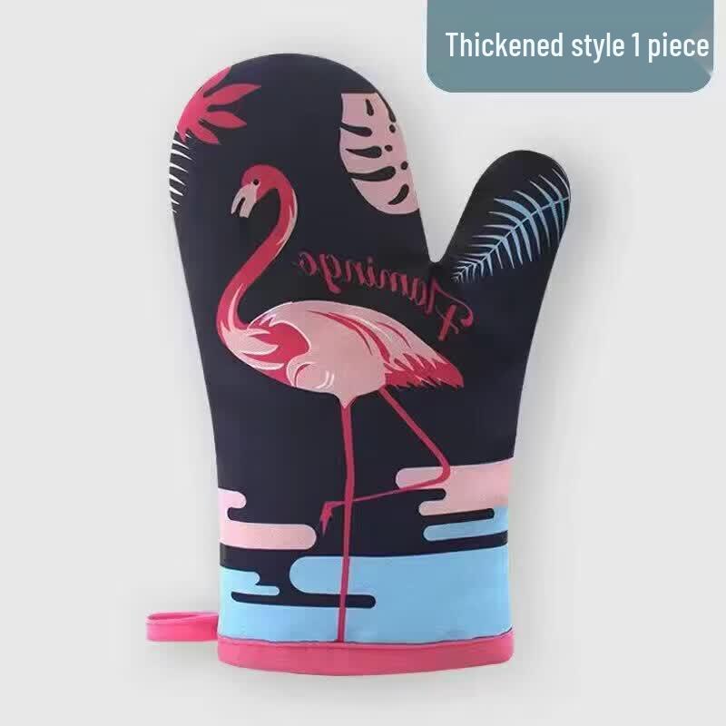 Qiwei Leather Heat Resistant Oven Mitt