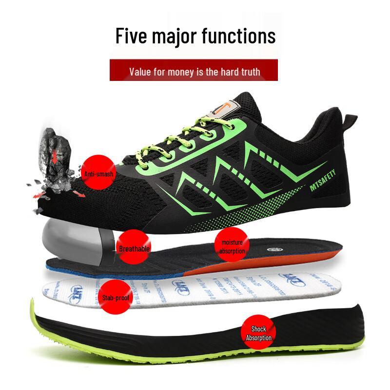 Unisex Lightweight Steel Toe Breathable Work Safety Shoes
