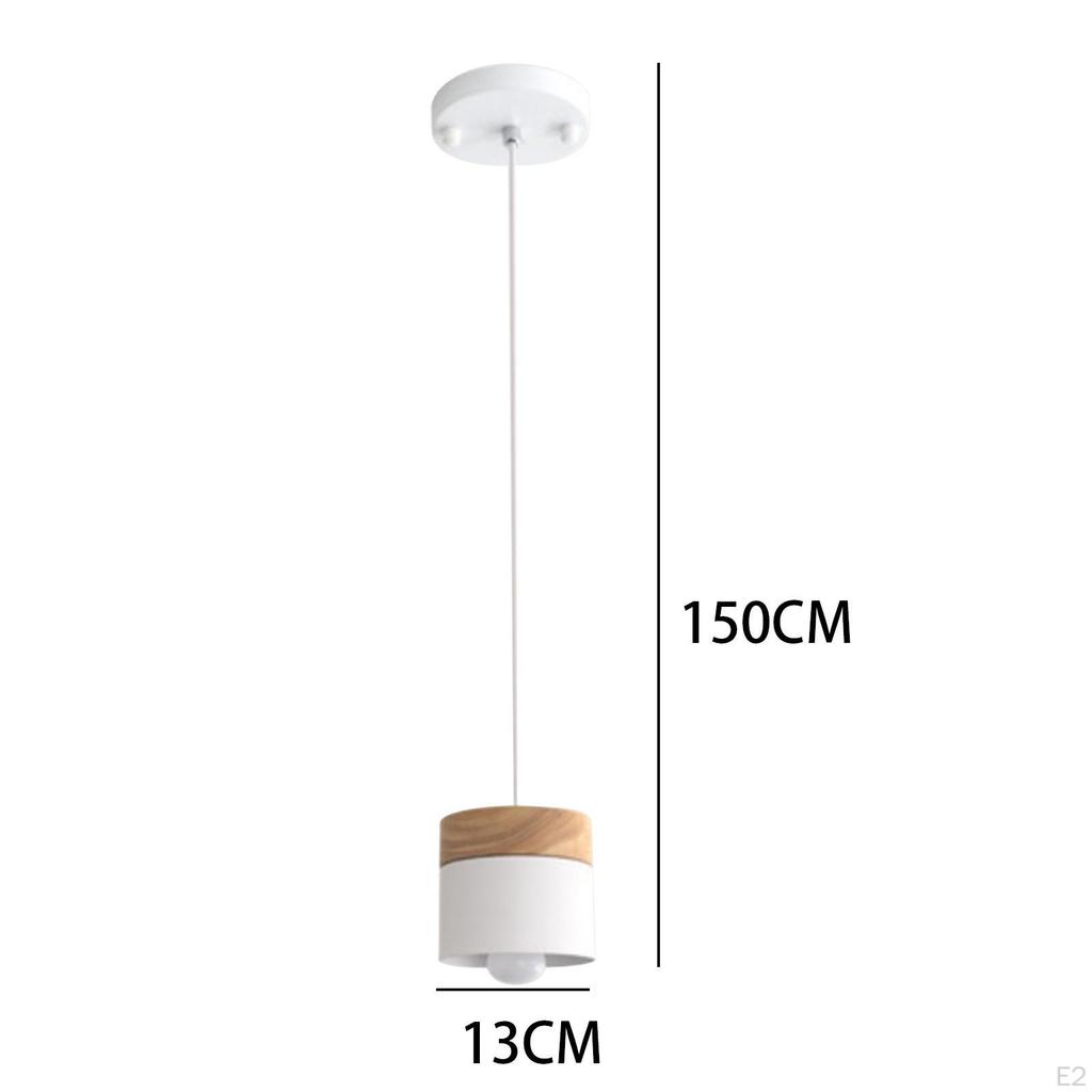 Minimalist LED Pendant Light with Wooden and Iron Design for Home Decor