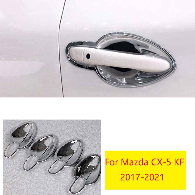 For Mazda CX-5 KF 2017-2021 Chrome Car Door Handle Bowls Cover Panel Trim 8pcs