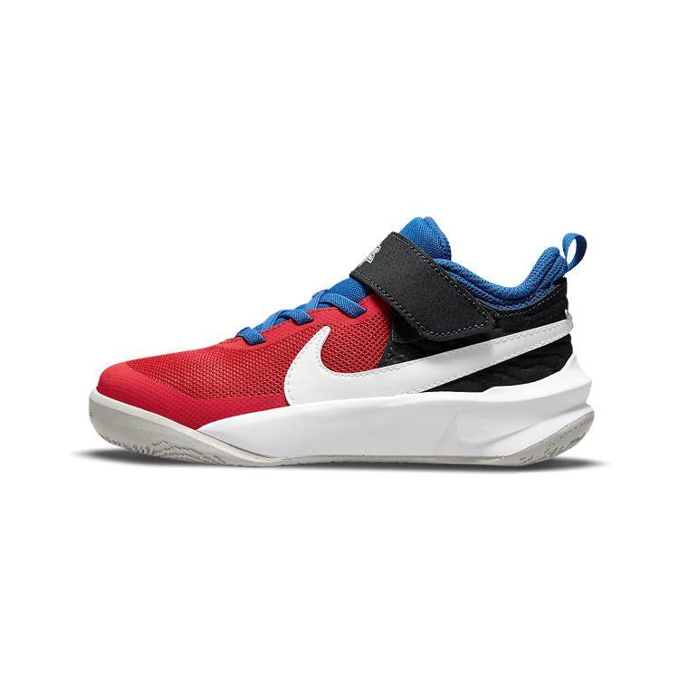 Nike Team Hustle D 10 Basketball Shoes Kids Sneakers Red Blue Black CW6736-005
