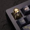 Pure Copper Skull Theme Keycaps Set Metal Niche Personality Custom Original Handmade Keycaps for Mechanical Keyboard Accessories
