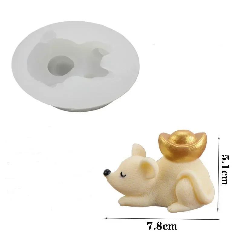 Fuuny Mouse Shape Silicone Mold Lovely 3d Handmake Cube Sugar Mold Creative Diy Chocolate Cake Resin Molds Plaster Wax Mould