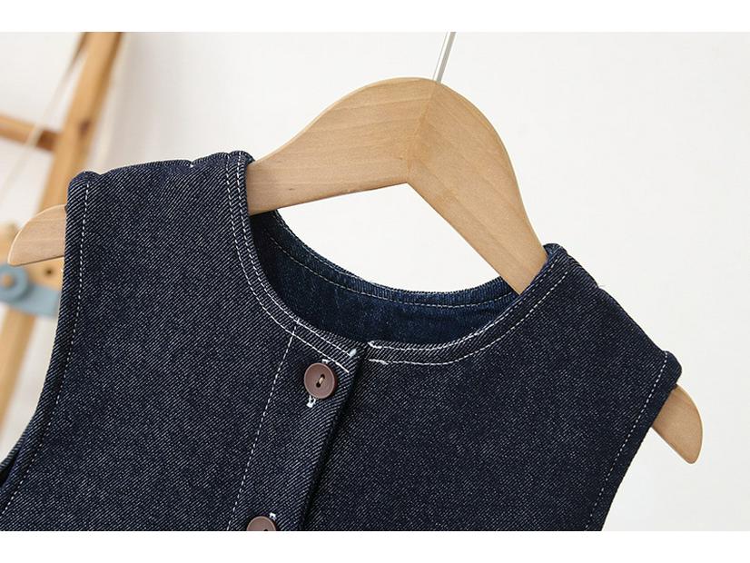 2025 Winter Korean-Style Denim Composite Velvet Overalls for Boys and Girls