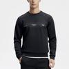 Fila Letter Print Fitness Pullover Knit Sweatshirt Men Sweatshirt Deep-Black A11M411210F-BK