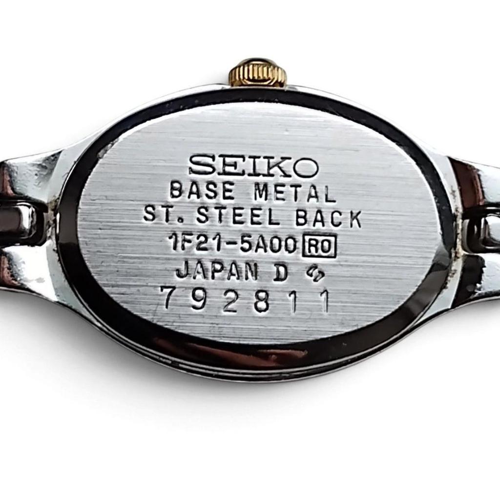 Used SEIKO Women's Quartz Watch, Oval Almond Shape, Bi-Color