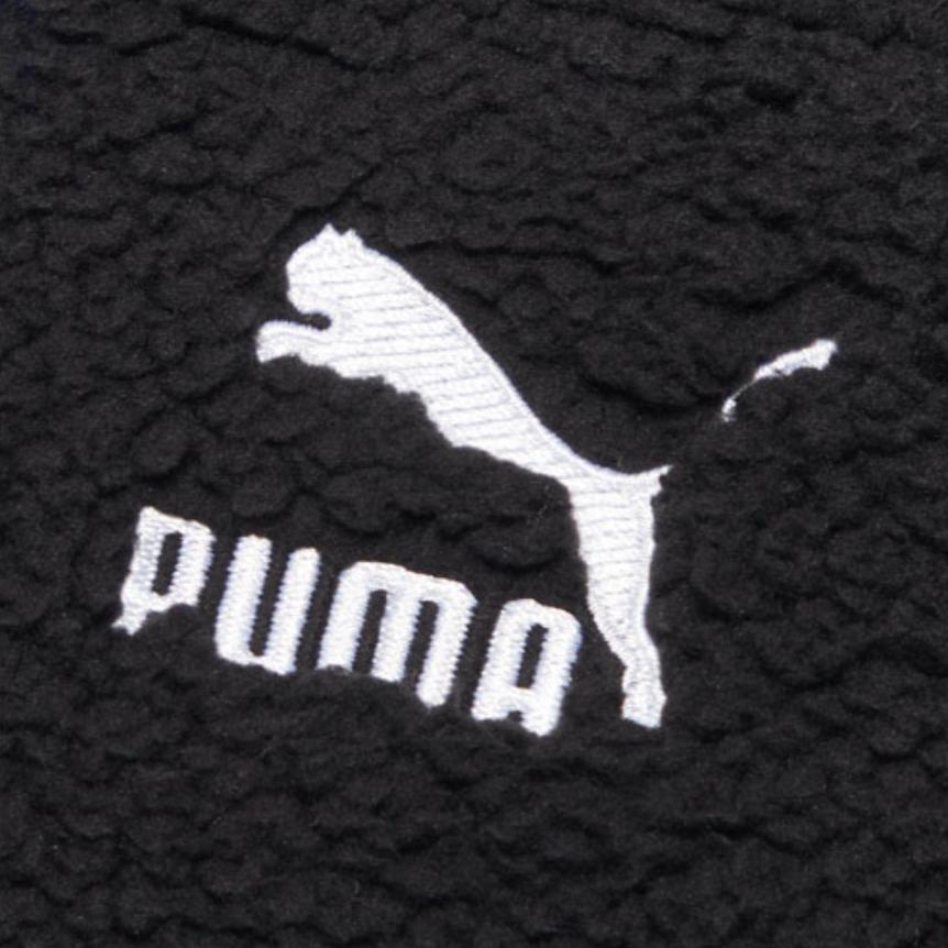 Puma Colorblock Shearling Casual Sport Mid-Length Hooded Jacket Men Outerwear Black 532171-01