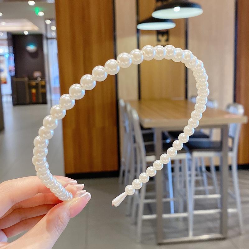 

Элегантная повязка на голову с французским жемчугом для женщин: Высококлассный, универсальный аксессуар для выхода в свет, умывания лица и укладки волос