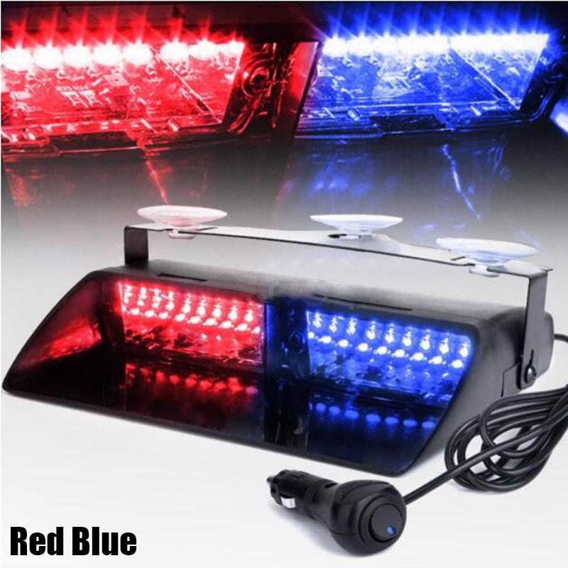 Blanc + Ambre 18/ LED Lumi/ère stroboscopique avec ventouses S/écurit/é de voiture Truck lumi/ère clignotant Signal lampe