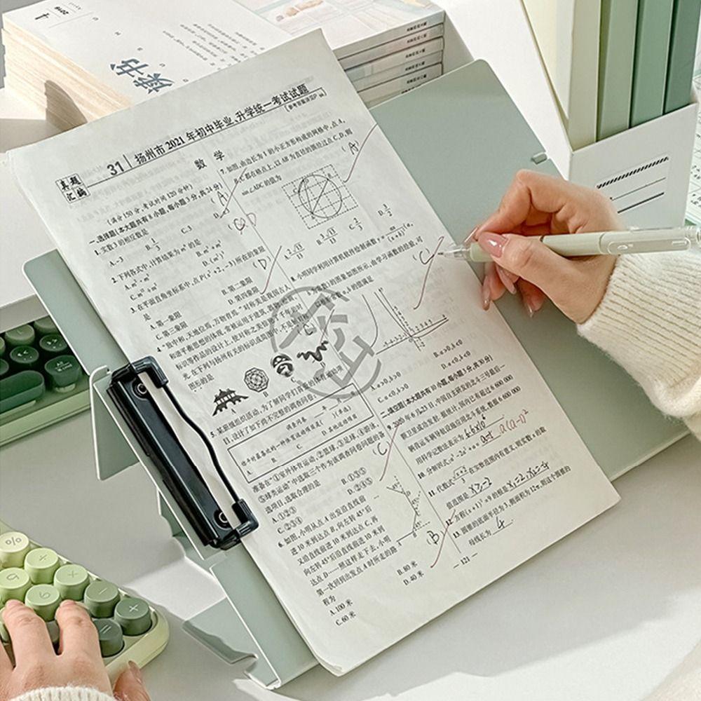 Dual-use Verhical Plate Clamp Multifunction Writing Pad Test Paper Storage Organizer Stationery