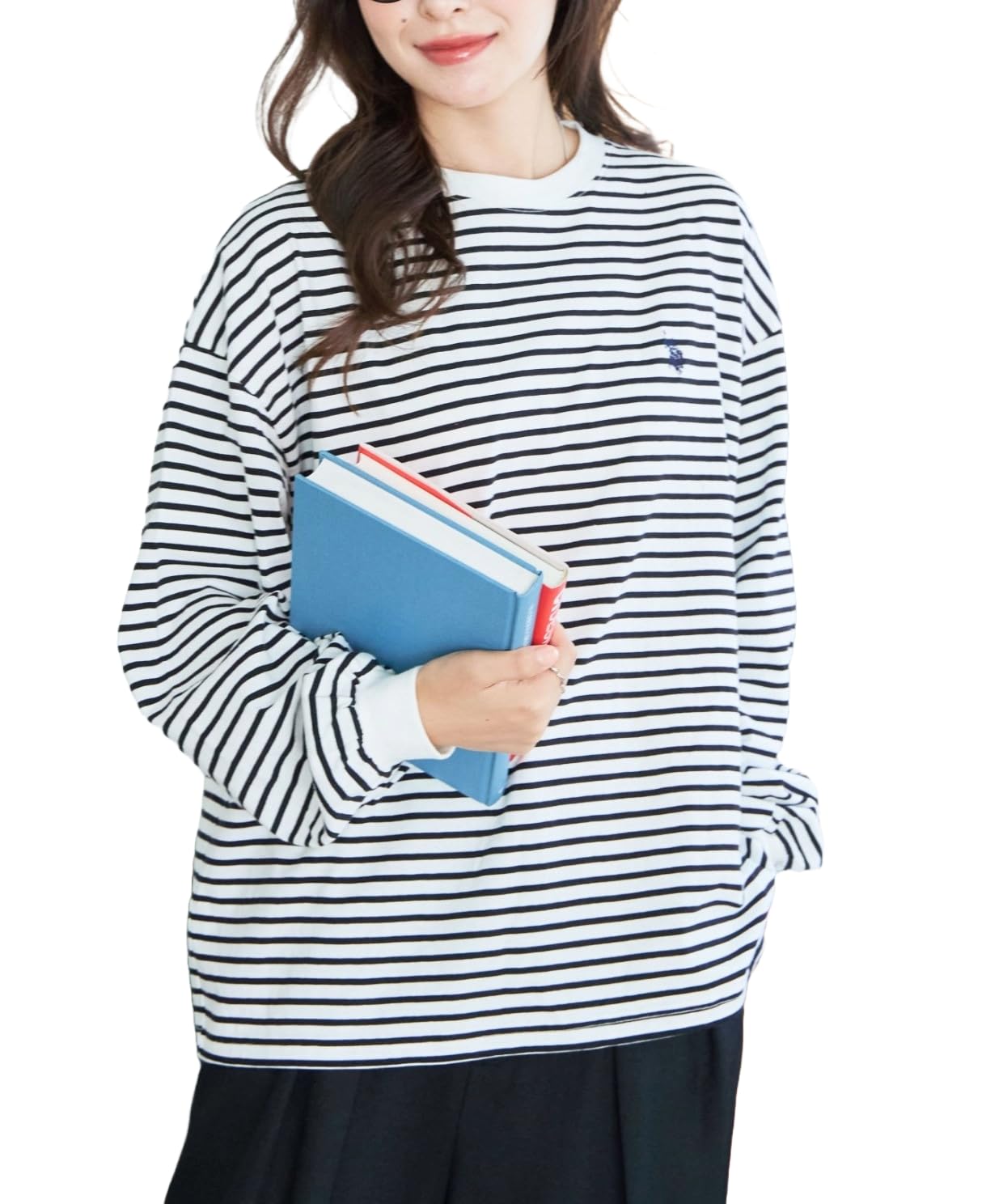 

WEGO POLO Long Sleeve with a Single Solid Street Outfit Custom-Made U.S. ASSN. Women s T-Shirt Point, Color, Style, Simple, Gift, Spring/Summer,