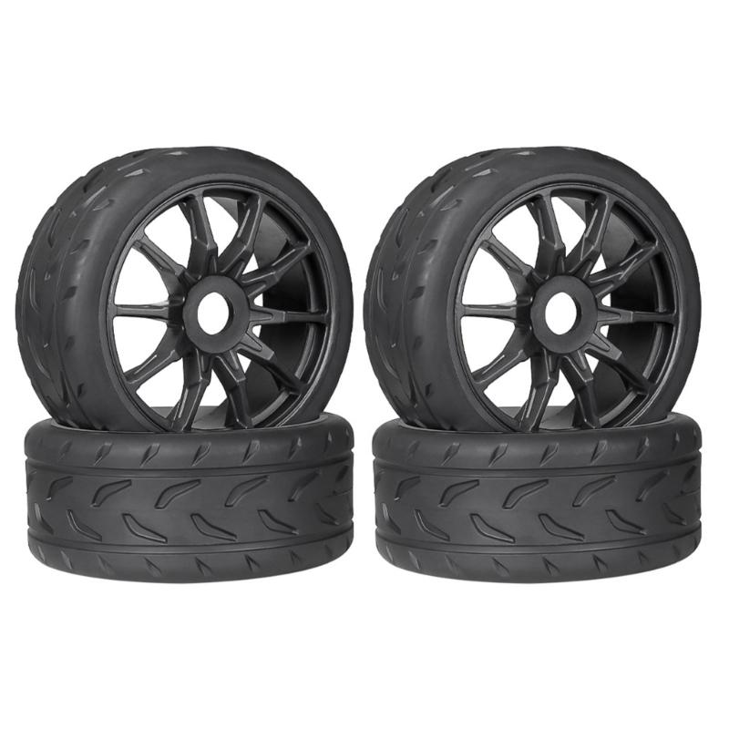 Set of 4 Remote Control Wheel Tires for Crawlers Car Model Rubber Wheel Tires for Remote Control Accessories