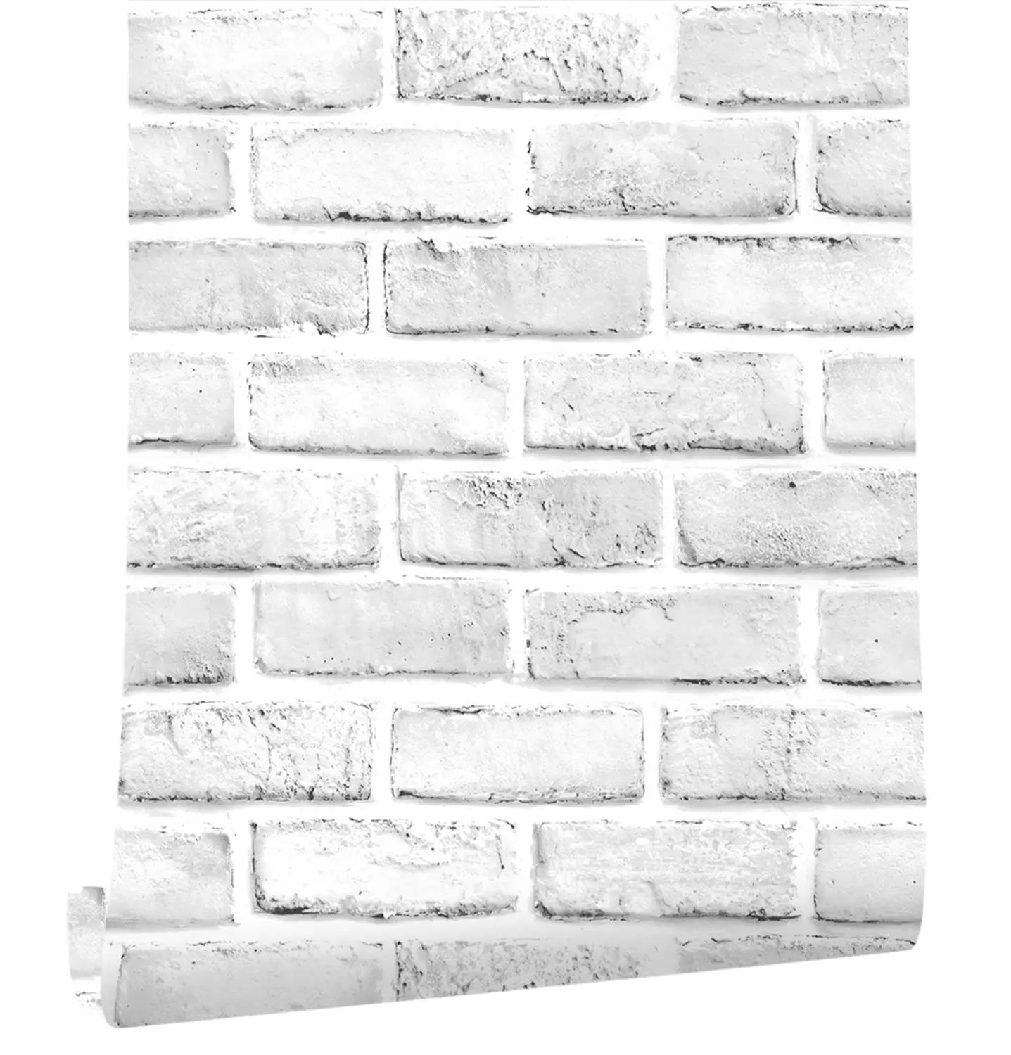 

Обои под искусственный кирпич белые/серые самоклеящиеся контактные обои для ванной комнаты для стен домашние декоративные обои наклейка 6mx45cm