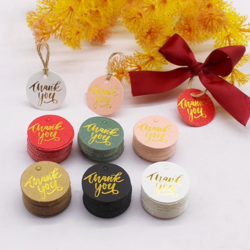 3cm round100TAG+ 20M STIRNG THANK YOU GIFTS TAG MERRY CHRISTMAS GIFTS TAG