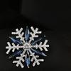 Snowflake Brooches for Women Ice Crystal Rhinestone Snowflake Pins Backpack Decoration Clothes Accessories Party Gift