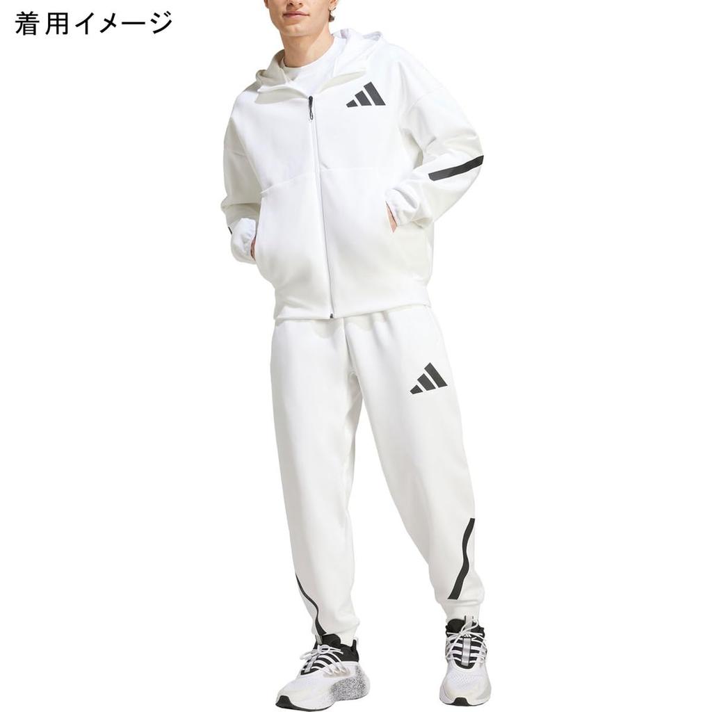 Adidas Hooded Track Jacket KTJ50 White Medium Z.N.E. Full-Zip Men's (JF2443)