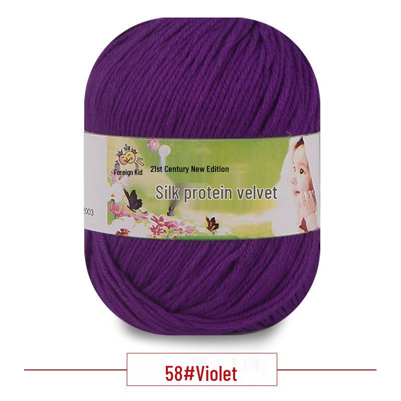 Silk Protein Baby Milk Cotton Yarn for Infant Sweaters, Hats, Shoes, Doll Crochet, and DIY Knitting Projects