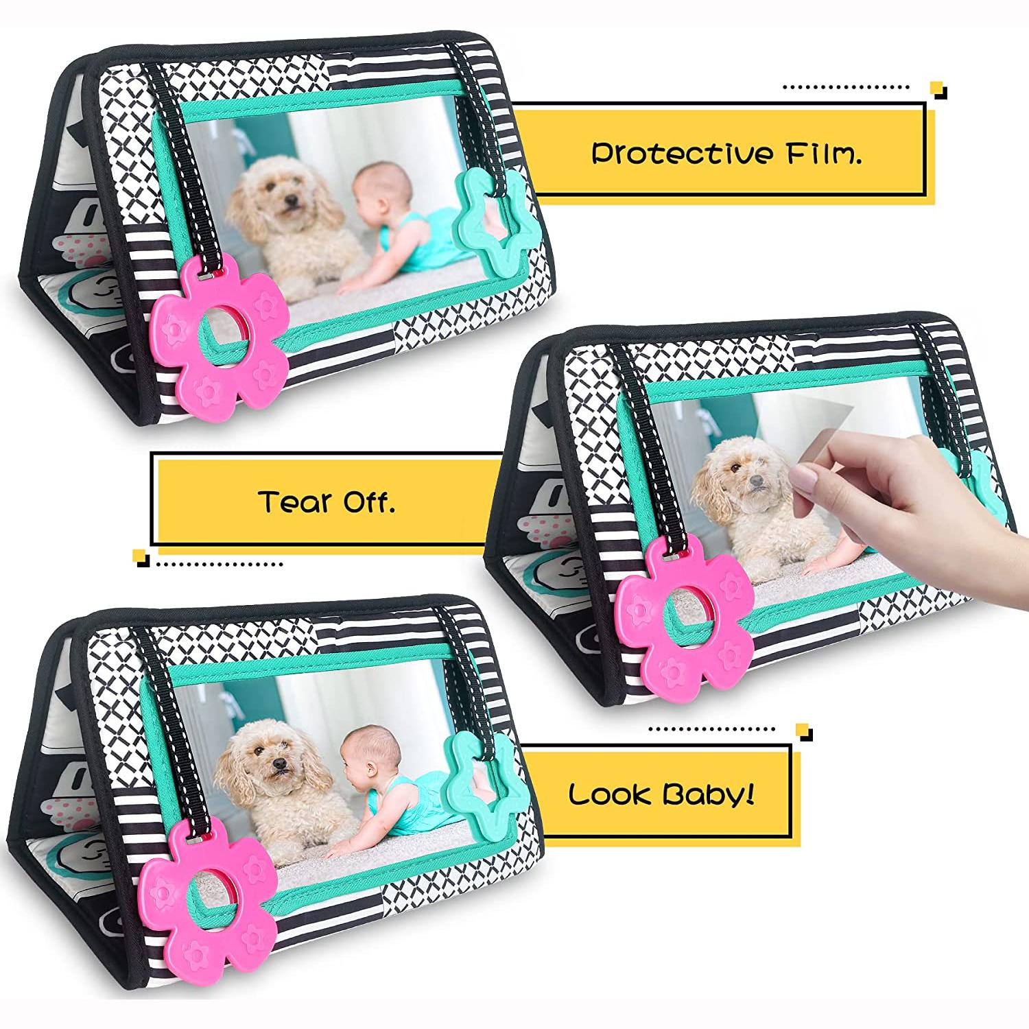 Напольное зеркало с книгой из мятой ткани и прорезывателями — фото 5