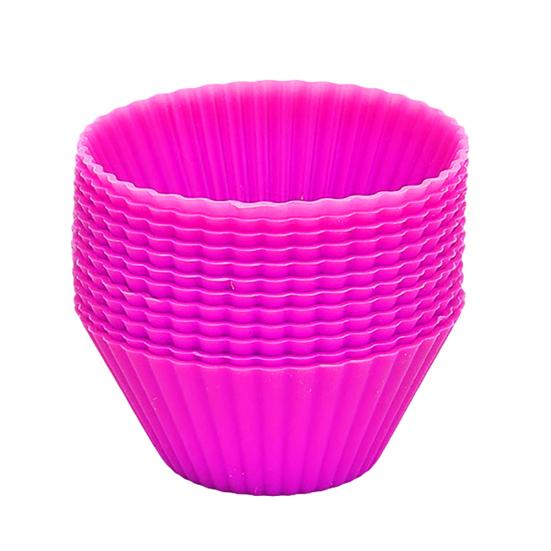 10 Stück Runde Silikon Kuchen Muffin Cupcake Form Maker Wiederverwendbares Gebäck Backwerkzeug