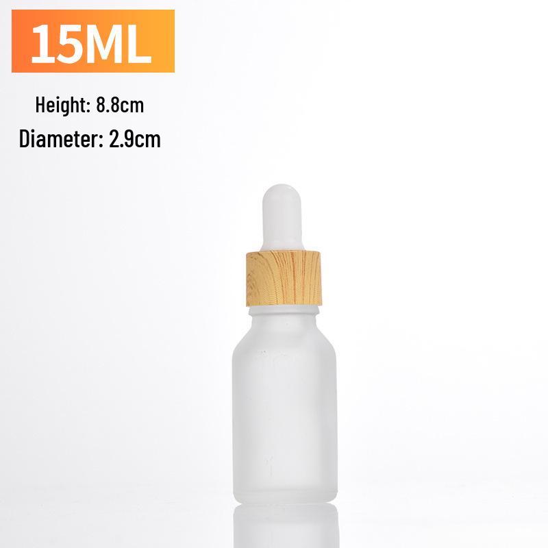 5ml/30ml/100ml Frosted Essential Oil Dropper Bottles with Wood Grain Ring