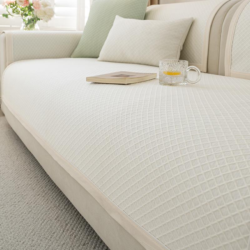 New Cool Sofa Seat Cushion Summer Non-Slip Mat Sofa Cover Summer Cool Bean Ice Silk Sofa Cushion